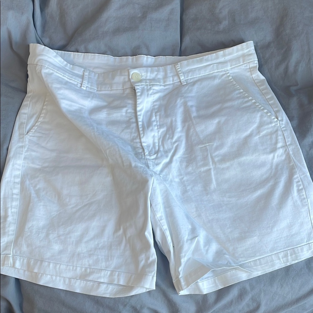 White Casual Shorts